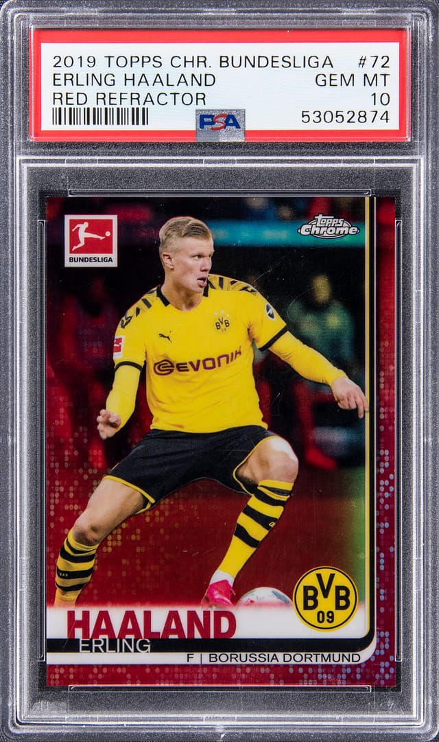 Erling Haaland Topps Chrome Red Refractor